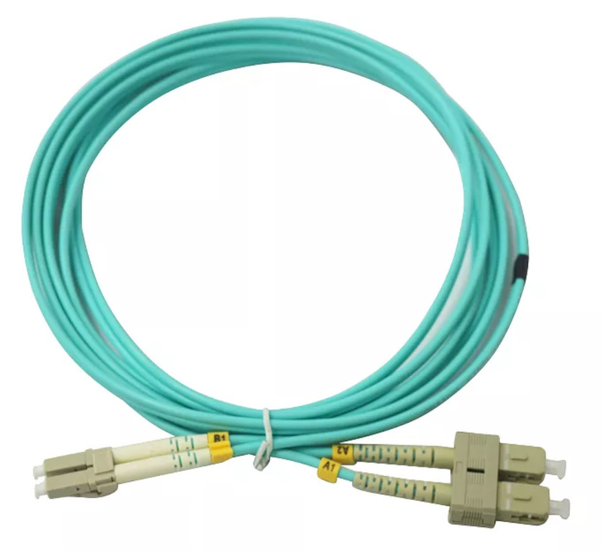 3.0mm Dây cáp quang OM3 3 mét LC đến SC Cáp quang song công đa chế độ