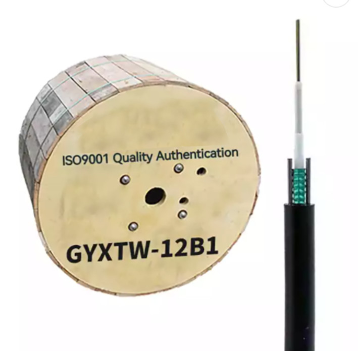 Cáp quang 12 sợi trên không GYXTW G652D / SM 1500N dành cho viễn thông