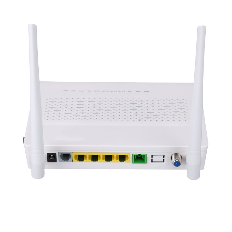TX 1310nm RX 1490nm FTTH ONU ONT 3FE 1GE WIFI CHẬU CATV 2T2R Chế độ 5DBI Tần số tăng 2,4G