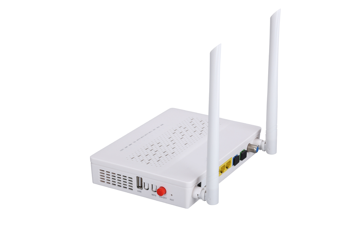 Chế độ 2T2R GPON EPON ONU 3FE 1GE WIFI POTS CATV Modem FTTH ONU sợi kép