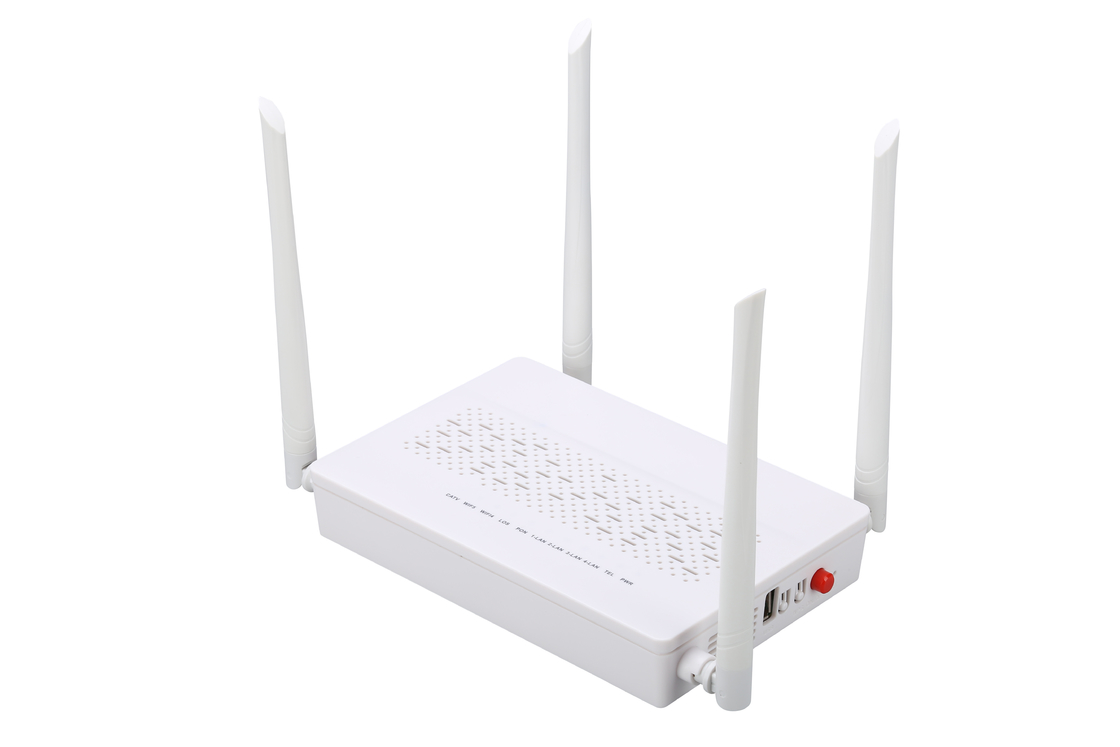 4GE 2.4G / 5G WIFI POTS CATV GPON ONU Modem SC Chế độ đơn Sợi đơn