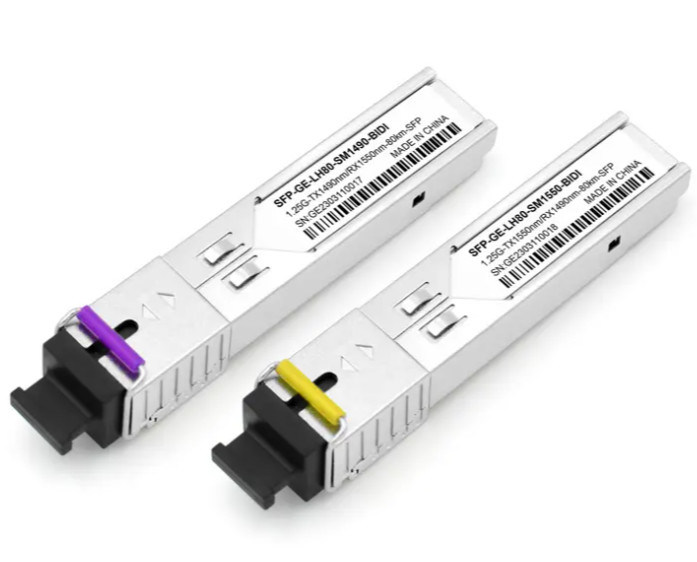Bộ thu phát quang SFP 1,25G 80km Đầu nối SC 1490/1550nm Nhà sản xuất BIDI OEM