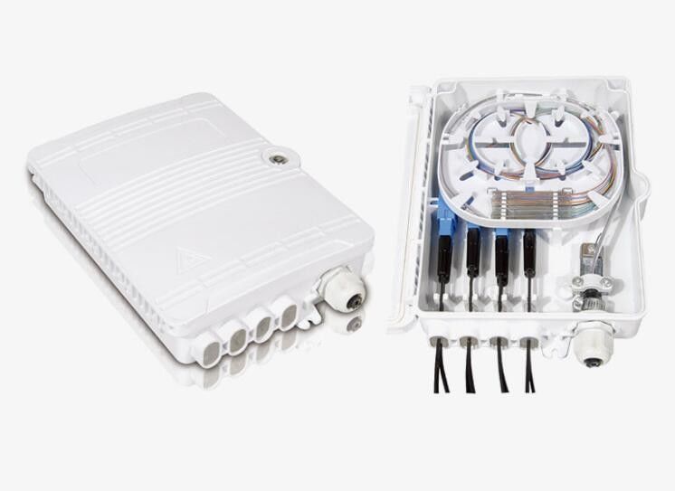 Hộp phân phối ngoài trời FTTH 8 lõi Máy nối quang Hộp đầu cuối Vật liệu ABS