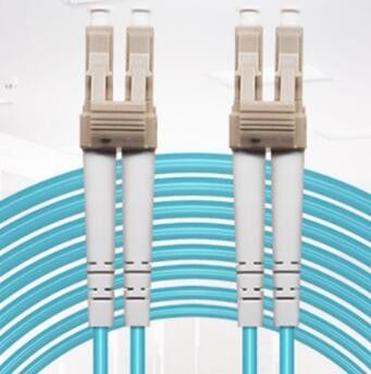 Aqua Multimode Fiber Patch Cord, LC LC Duplex Patch Cord OM3