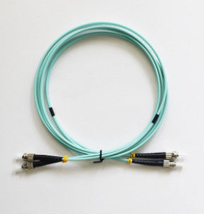 Cáp quang đa chế độ 2M ST đến ST Màu AQUA cho FTTH
