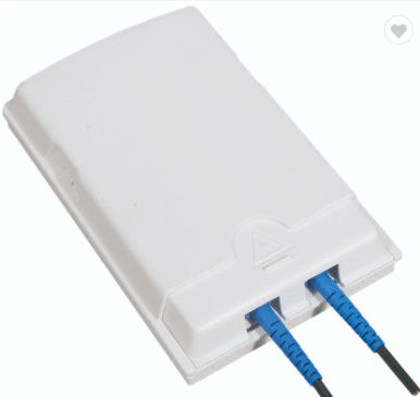 FTTH 2 lõi Hộp kết cuối cáp quang PC ABS 2 bộ SC Bộ điều hợp trong nhà hoặc ngoài trời