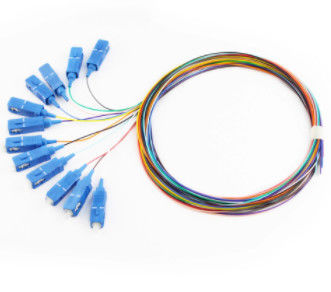 12 lõi Sợi quang 1M Pigtail SC / UPC cho viễn thông
