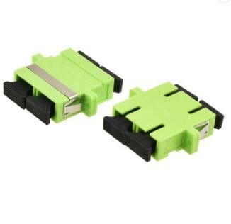 Bộ điều hợp cáp quang Gốm FTTX LAN RoHS SC Bộ điều hợp hai mặt Lime Green OM5