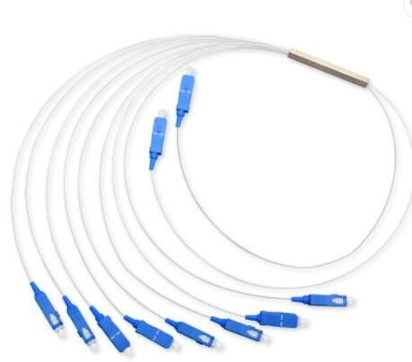 Bộ chia sợi quang nhỏ 2x8 Loại ống thép không gỉ SC / PC UPC