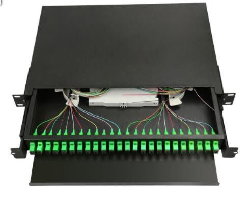 Bảng điều khiển bản vá sợi quang 24 lõi Cổng SC Vật liệu tấm cán nguội