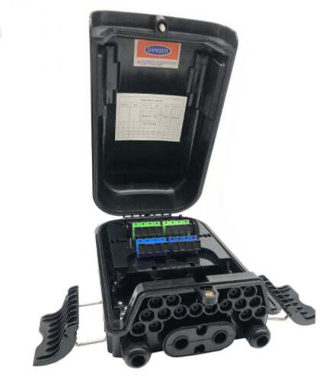 Hộp đầu cuối sợi quang ngoài trời 4 Đầu vào 16 Đầu ra 16 Core SC FTTH FTTX IP65 chống thấm nước