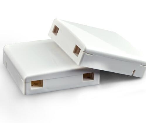 Hộp đầu cuối cáp quang ISO FTTH Treo tường trong nhà 2 cổng ABS