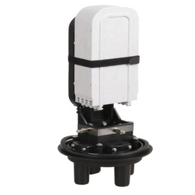 Ip68 24 48 96core Vòng bít kín co nhiệt thẳng đứng sợi quang 1 đầu vào 3 đầu ra