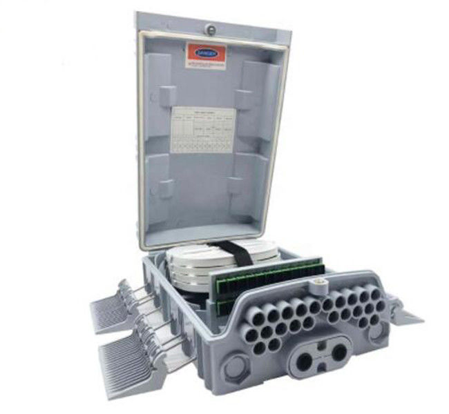 Hệ thống phân phối cáp quang ngoài trời Hộp phân phối cáp quang PC ABS 24 lõi IP65 MÀU XÁM