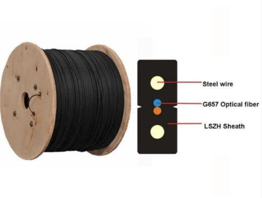 LSZH 1 2 4 Core Ftth Drop Cable Cáp sợi quang G657a