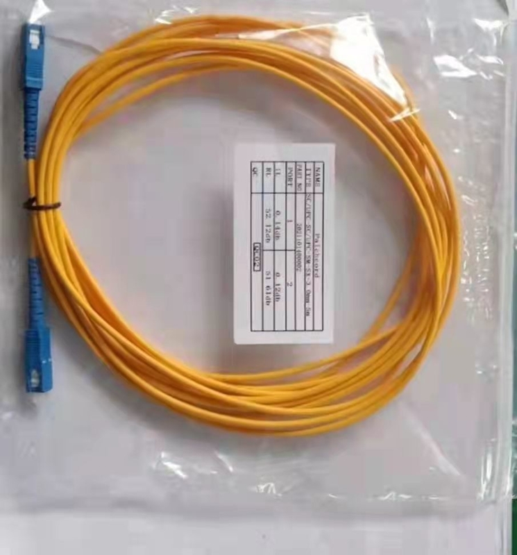 5m Dây cáp quang PVC Simplex Singlemode SC UPC Đường kính 3.0mm