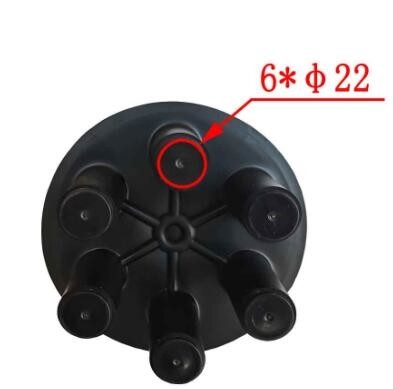 6 cổng kết nối cáp quang 24F 48F 72F 96F PP PC ABS Chất liệu màu đen