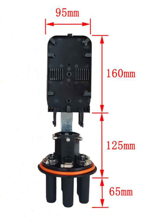 6 cổng kết nối cáp quang 24F 48F 72F 96F PP PC ABS Chất liệu màu đen