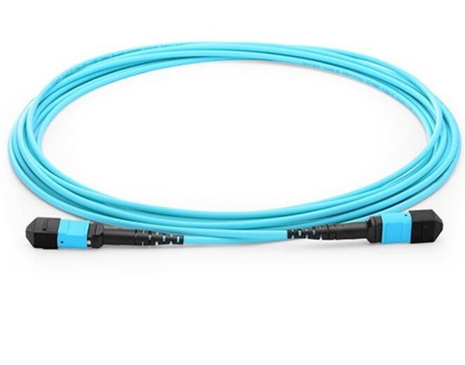 10g cáp quang LSZH vật liệu MPO 8 lõi cái đa mode OM3 sợi trục