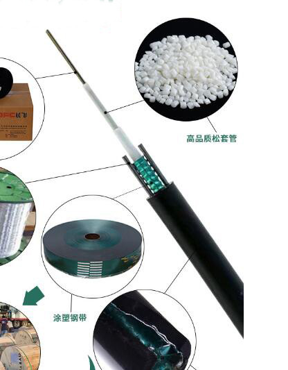 4 lõi Cáp quang trên không GYXTW-4B1.3 Chế độ đơn ngoài trời